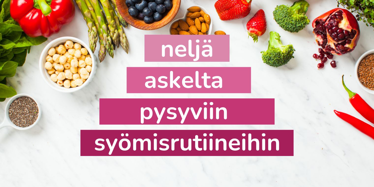 Neljä askelta pysyviin syömisrutiineihin